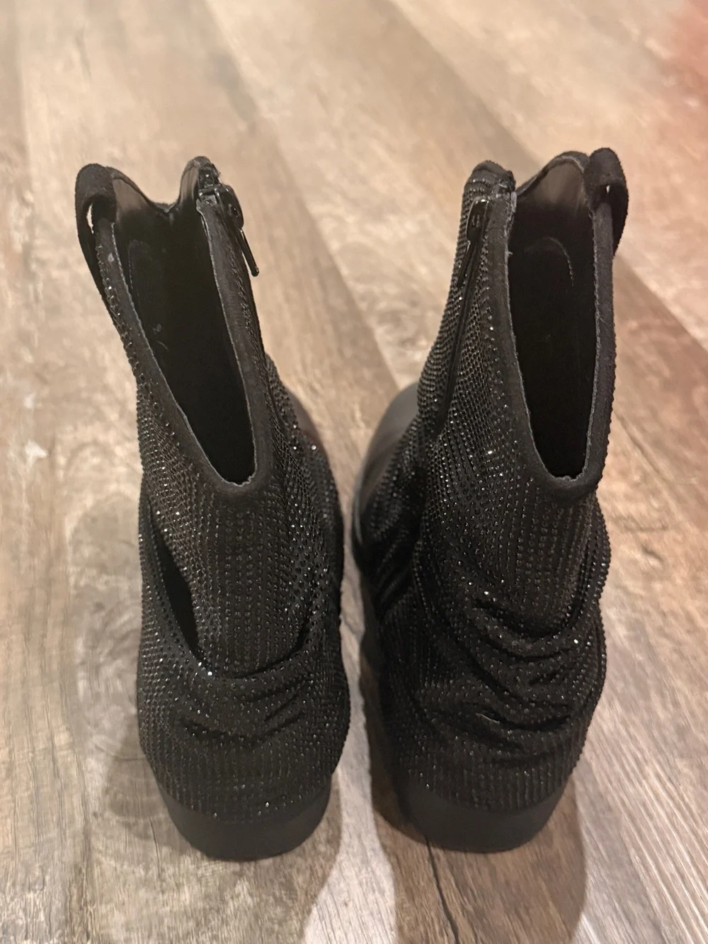 Steve Madden Black Embellished Mid-Calf Boots